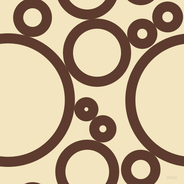 bubbles, circles, sponge, big, medium, small, 33 pixel line width, Cioccolato and Half Colonial White circles bubbles sponge soap seamless tileable