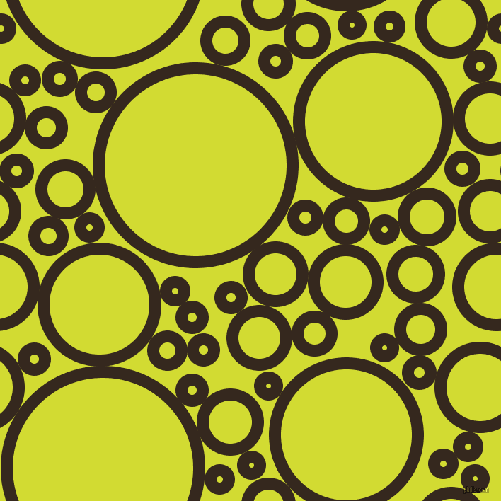 bubbles, circles, sponge, big, medium, small, 17 pixel line width, Cocoa Brown and Bitter Lemon circles bubbles sponge soap seamless tileable