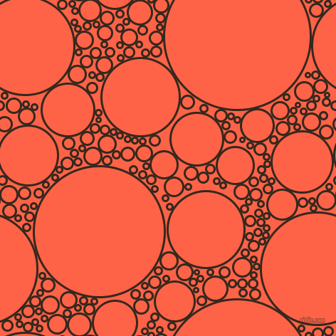 bubbles, circles, sponge, big, medium, small, 3 pixel line width, Cocoa Brown and Tomato circles bubbles sponge soap seamless tileable