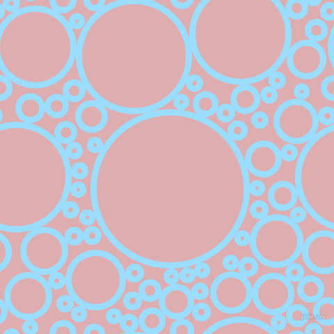bubbles, circles, sponge, big, medium, small, 9 pixel line width, Columbia Blue and Pale Chestnut circles bubbles sponge soap seamless tileable