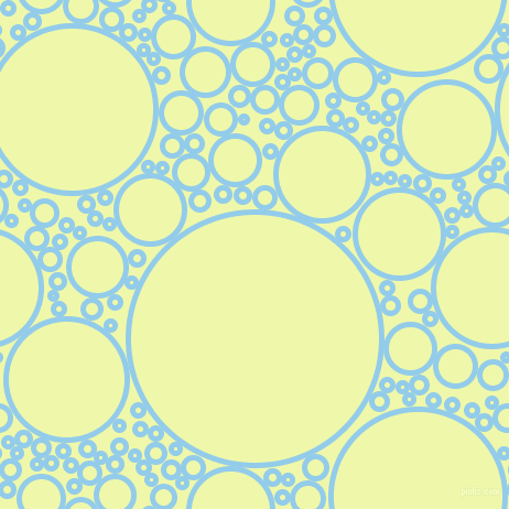 bubbles, circles, sponge, big, medium, small, 5 pixel line width, Cornflower and Australian Mint circles bubbles sponge soap seamless tileable