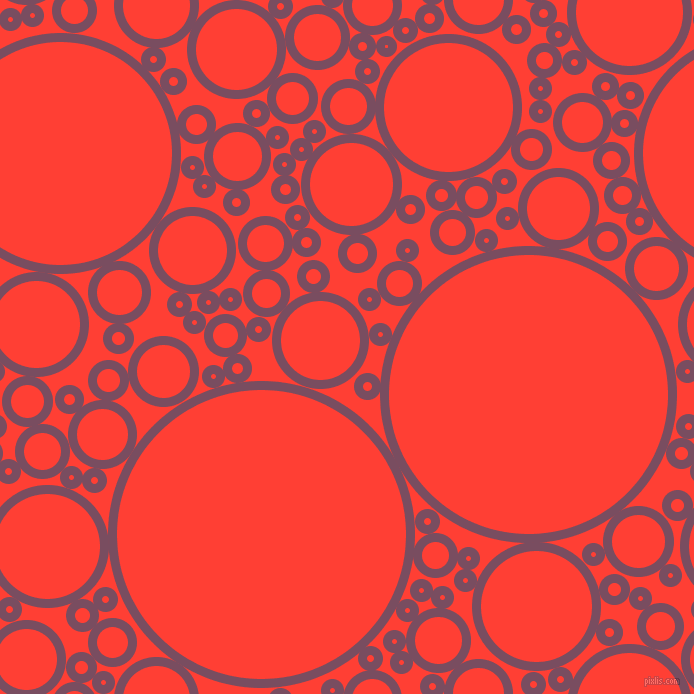 bubbles, circles, sponge, big, medium, small, 9 pixel line width, Cosmic and Red Orange circles bubbles sponge soap seamless tileable
