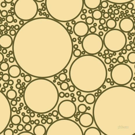bubbles, circles, sponge, big, medium, small, 5 pixel line width, Costa Del Sol and Buttermilk circles bubbles sponge soap seamless tileable