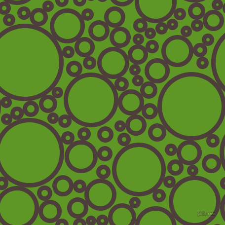 bubbles, circles, sponge, big, medium, small, 9 pixel line width, Crater Brown and Limeade circles bubbles sponge soap seamless tileable