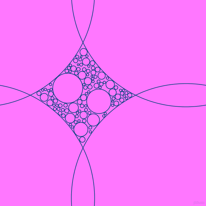 bubbles, circles, sponge, big, medium, small, 2 pixel line width, Dark Cerulean and Fuchsia Pink circles bubbles sponge soap seamless tileable