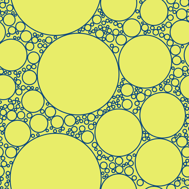 bubbles, circles, sponge, big, medium, small, 3 pixel line width, Dark Cerulean and Honeysuckle circles bubbles sponge soap seamless tileable