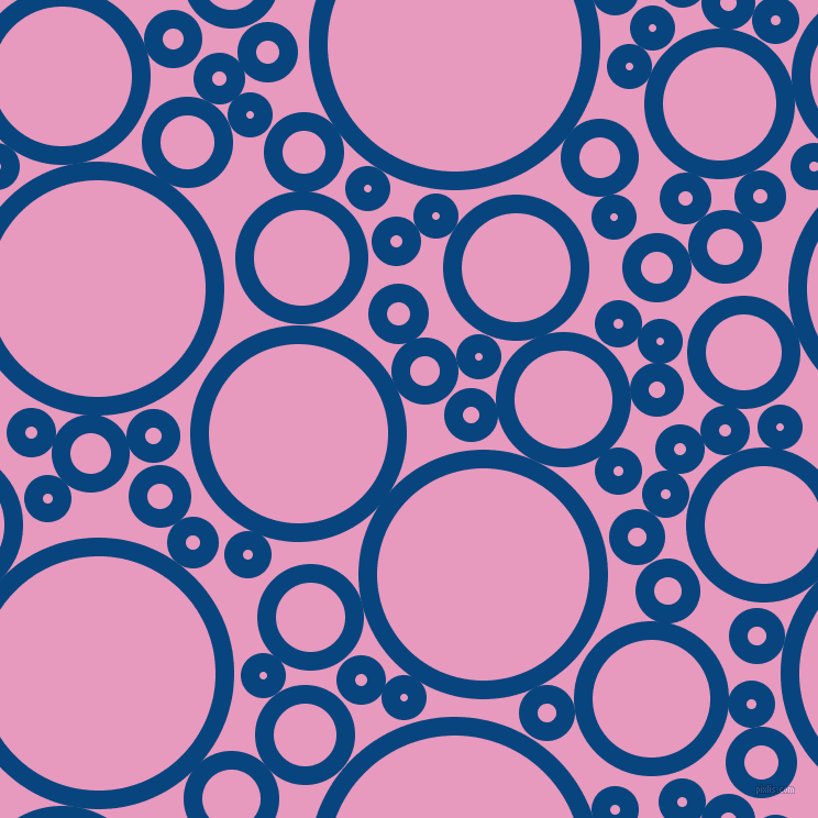 bubbles, circles, sponge, big, medium, small, 17 pixel line width, Dark Cerulean and Shocking circles bubbles sponge soap seamless tileable