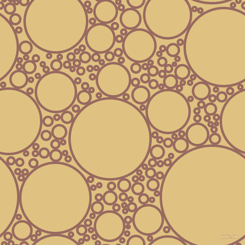 bubbles, circles, sponge, big, medium, small, 5 pixel line width, Dark Chestnut and Chalky circles bubbles sponge soap seamless tileable