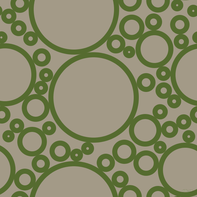 bubbles, circles, sponge, big, medium, small, 17 pixel line width, Dark Olive Green and Napa circles bubbles sponge soap seamless tileable