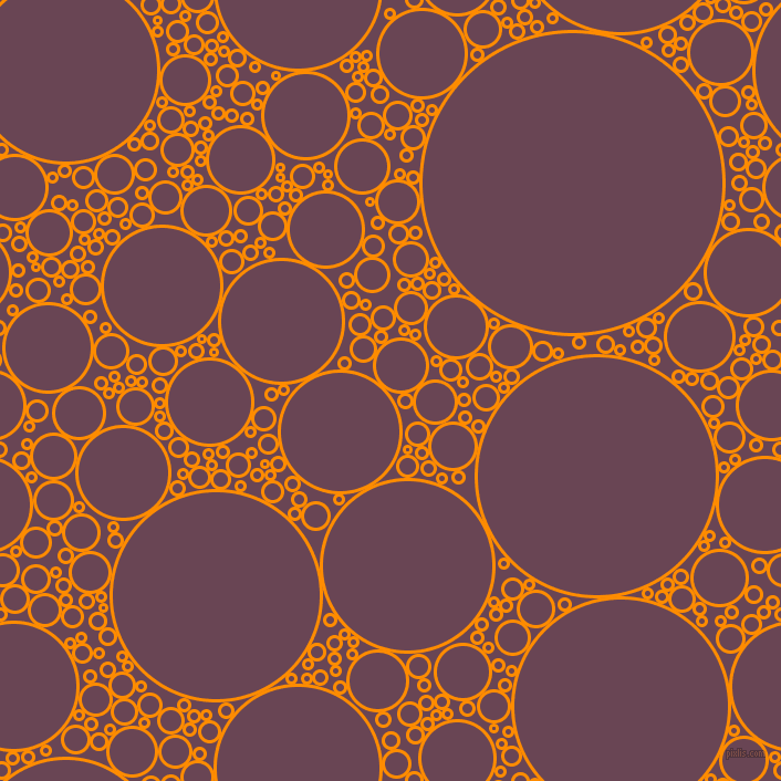 bubbles, circles, sponge, big, medium, small, 3 pixel line width, Dark Orange and Finn circles bubbles sponge soap seamless tileable