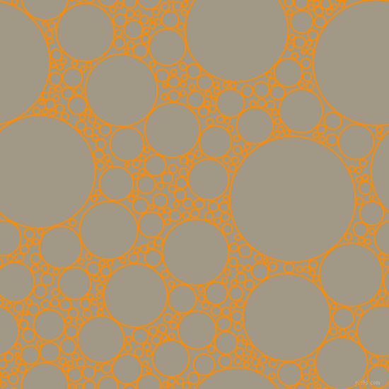bubbles, circles, sponge, big, medium, small, 2 pixel line width, Dark Orange and Nomad circles bubbles sponge soap seamless tileable