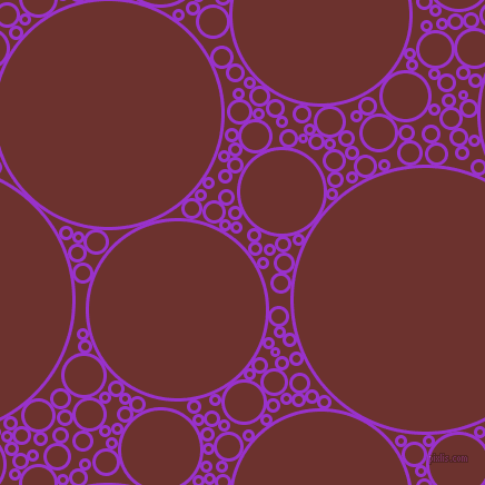 bubbles, circles, sponge, big, medium, small, 3 pixel line width, Dark Orchid and Kenyan Copper circles bubbles sponge soap seamless tileable