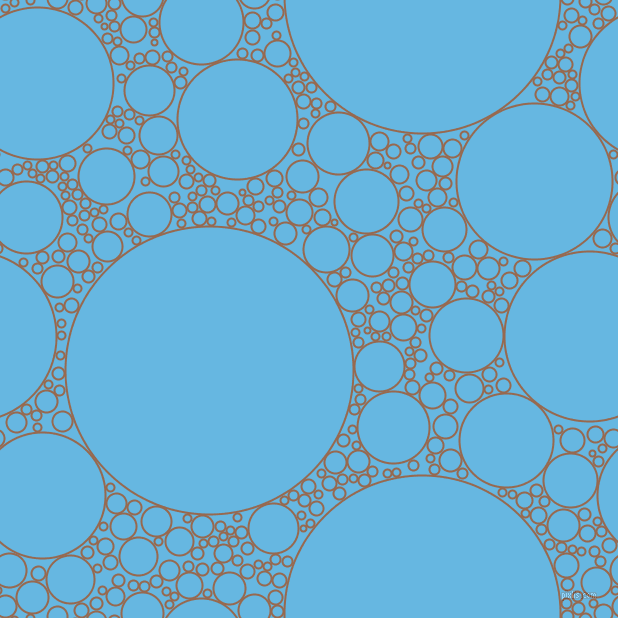 bubbles, circles, sponge, big, medium, small, 2 pixel line width, Dark Tan and Malibu circles bubbles sponge soap seamless tileable