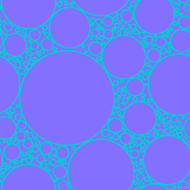 bubbles, circles, sponge, big, medium, small, 5 pixel line width, Dark Turquoise and Light Slate Blue circles bubbles sponge soap seamless tileable