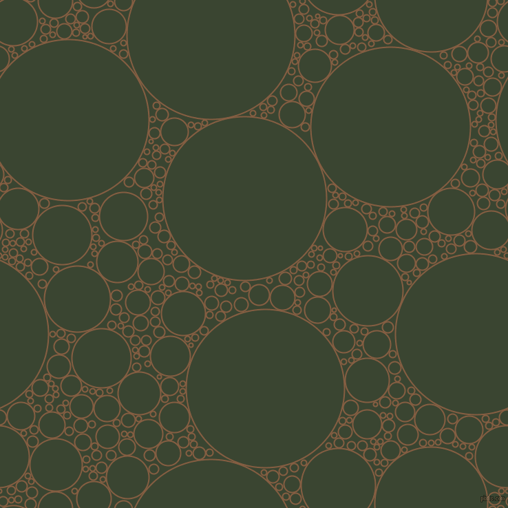 bubbles, circles, sponge, big, medium, small, 2 pixel line width, Dark Wood and Mallard circles bubbles sponge soap seamless tileable