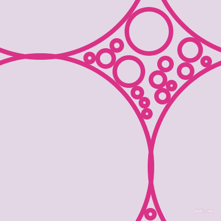 bubbles, circles, sponge, big, medium, small, 9 pixel line width, Deep Cerise and Snuff circles bubbles sponge soap seamless tileable