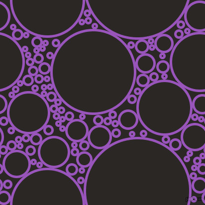bubbles, circles, sponge, big, medium, small, 5 pixel line width, Deep Lilac and Bokara Grey circles bubbles sponge soap seamless tileable
