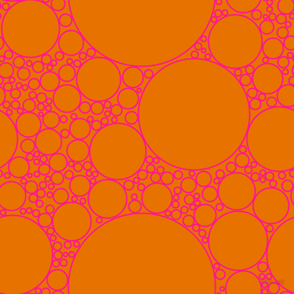 bubbles, circles, sponge, big, medium, small, 2 pixel line width, Deep Pink and Mango Tango circles bubbles sponge soap seamless tileable