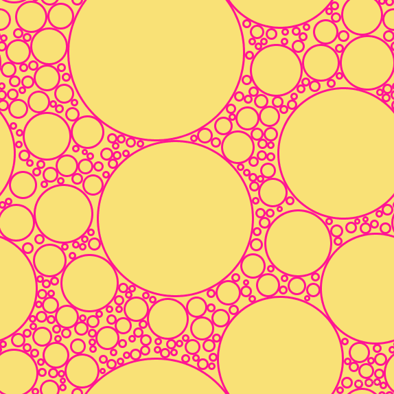bubbles, circles, sponge, big, medium, small, 3 pixel line width, Deep Pink and Sweet Corn circles bubbles sponge soap seamless tileable