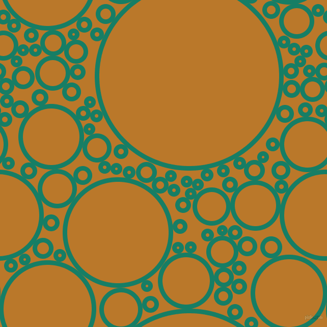 bubbles, circles, sponge, big, medium, small, 9 pixel line width, Deep Sea and Pirate Gold circles bubbles sponge soap seamless tileable