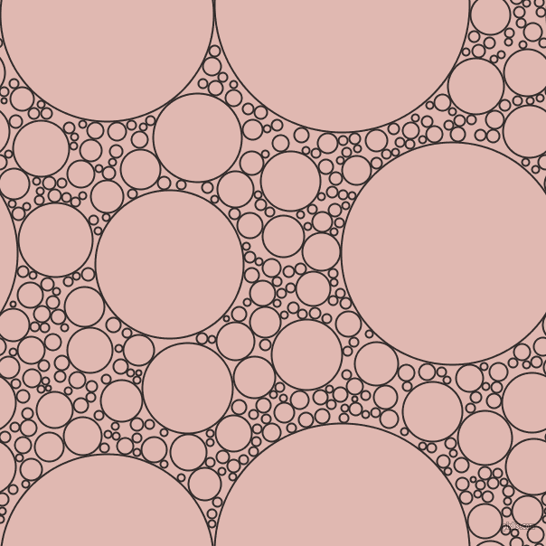 bubbles, circles, sponge, big, medium, small, 2 pixel line width, Diesel and Cavern Pink circles bubbles sponge soap seamless tileable