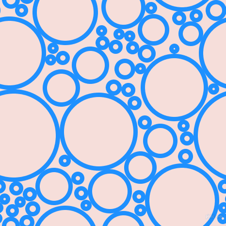 bubbles, circles, sponge, big, medium, small, 9 pixel line width, Dodger Blue and Remy circles bubbles sponge soap seamless tileable