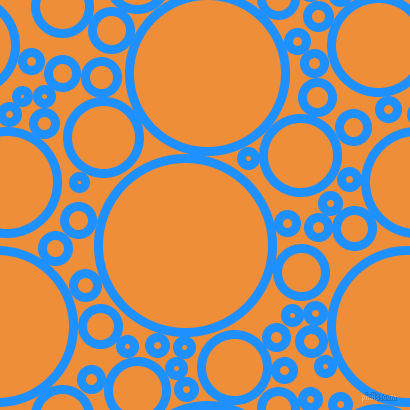 bubbles, circles, sponge, big, medium, small, 9 pixel line width, Dodger Blue and Sun circles bubbles sponge soap seamless tileable