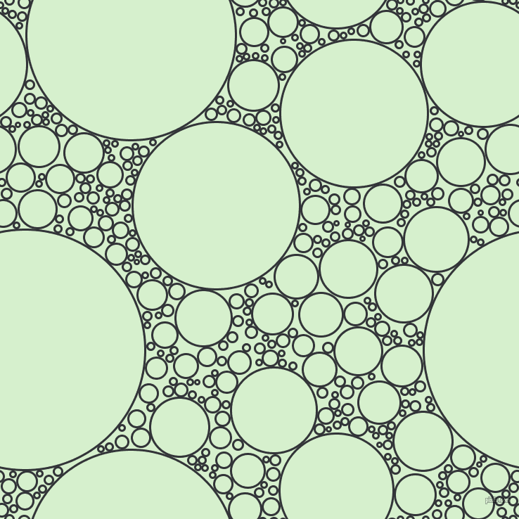 bubbles, circles, sponge, big, medium, small, 3 pixel line width, Ebony Clay and Snowy Mint circles bubbles sponge soap seamless tileable