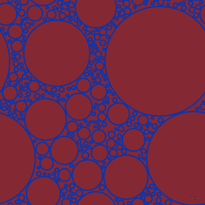 bubbles, circles, sponge, big, medium, small, 5 pixel line width, Egyptian Blue and Shiraz circles bubbles sponge soap seamless tileable