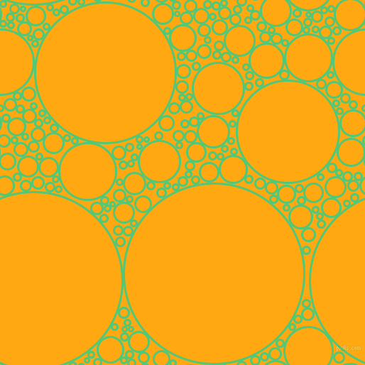 bubbles, circles, sponge, big, medium, small, 3 pixel line width, Emerald and Dark Tangerine circles bubbles sponge soap seamless tileable