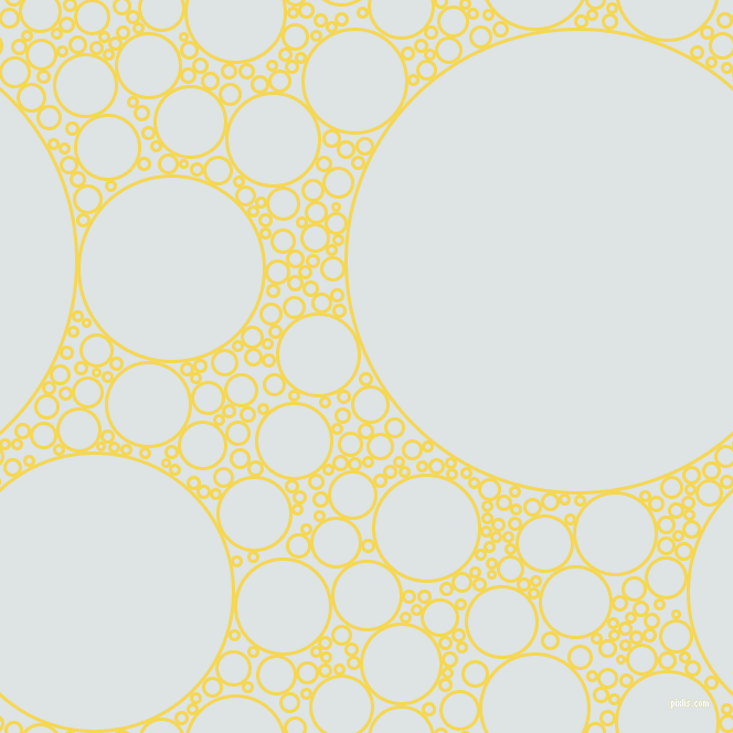 bubbles, circles, sponge, big, medium, small, 3 pixel line width, Energy Yellow and Zircon circles bubbles sponge soap seamless tileable