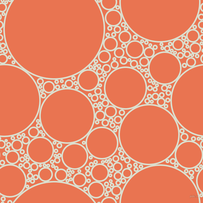 bubbles, circles, sponge, big, medium, small, 5 pixel line width, Feta and Burnt Sienna circles bubbles sponge soap seamless tileable