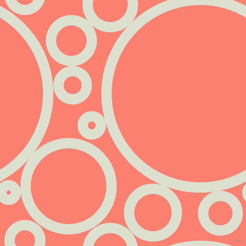 bubbles, circles, sponge, big, medium, small, 33 pixel line width, Feta and Salmon circles bubbles sponge soap seamless tileable