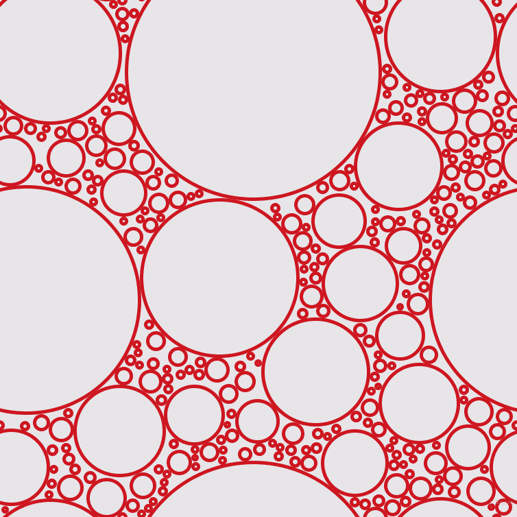 bubbles, circles, sponge, big, medium, small, 5 pixel line width, Fire Engine Red and White Lilac circles bubbles sponge soap seamless tileable