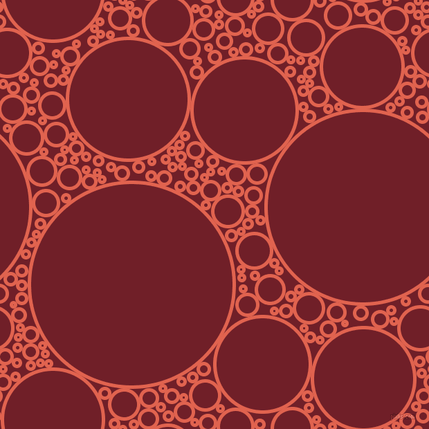 bubbles, circles, sponge, big, medium, small, 5 pixel line width, Flamingo and Red Berry circles bubbles sponge soap seamless tileable