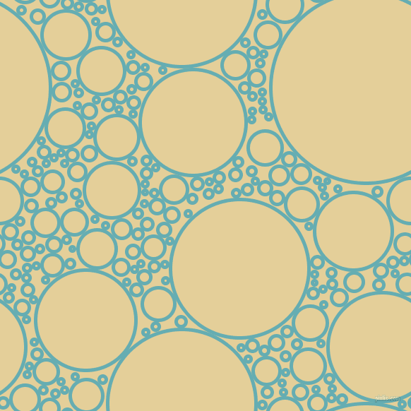 bubbles, circles, sponge, big, medium, small, 5 pixel line width, Fountain Blue and Double Colonial White circles bubbles sponge soap seamless tileable