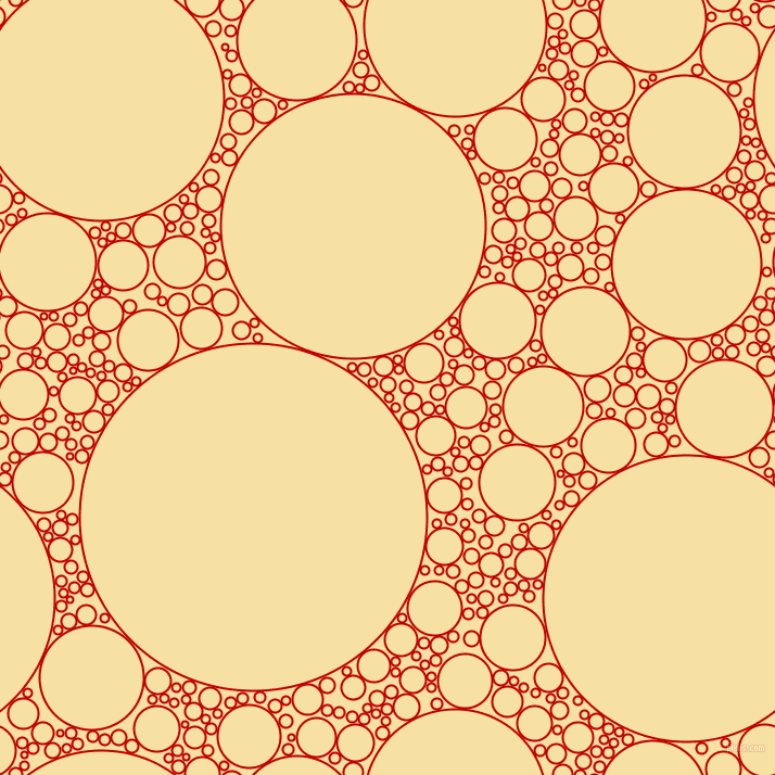 bubbles, circles, sponge, big, medium, small, 2 pixel line width, Free Speech Red and Buttermilk circles bubbles sponge soap seamless tileable