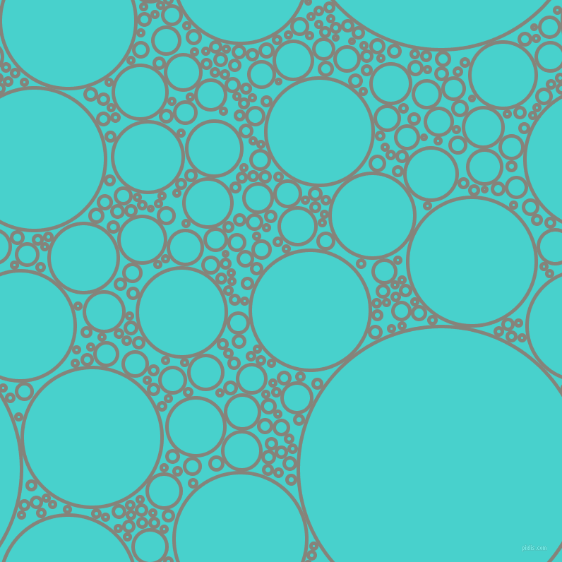 bubbles, circles, sponge, big, medium, small, 5 pixel line width, Friar Grey and Medium Turquoise circles bubbles sponge soap seamless tileable