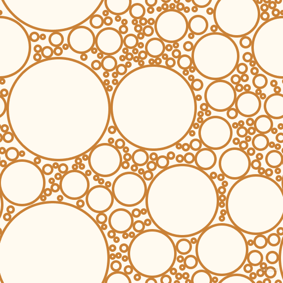 bubbles, circles, sponge, big, medium, small, 5 pixel line width, Golden Bell and Floral White circles bubbles sponge soap seamless tileable