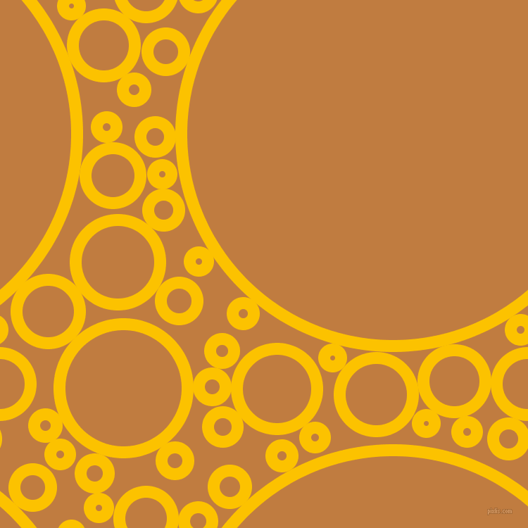 bubbles, circles, sponge, big, medium, small, 17 pixel line width, Golden Poppy and Brandy Punch circles bubbles sponge soap seamless tileable