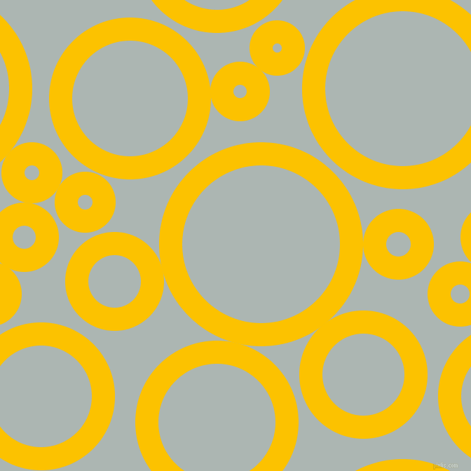 bubbles, circles, sponge, big, medium, small, 33 pixel line width, Golden Poppy and Periglacial Blue circles bubbles sponge soap seamless tileable