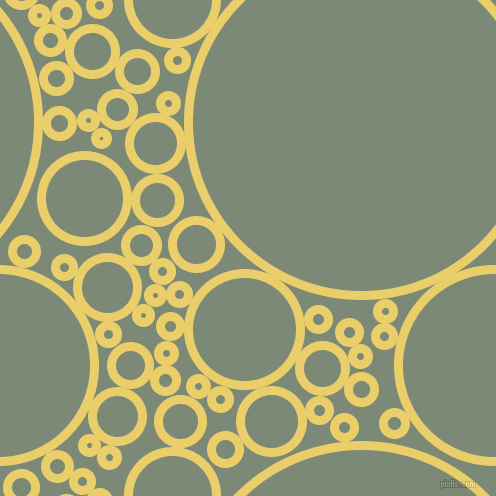bubbles, circles, sponge, big, medium, small, 9 pixel line width, Golden Sand and Spanish Green circles bubbles sponge soap seamless tileable