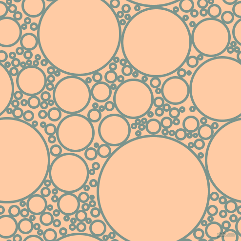 bubbles, circles, sponge, big, medium, small, 5 pixel line width, Granny Smith and Peach circles bubbles sponge soap seamless tileable