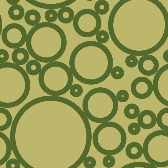 bubbles, circles, sponge, big, medium, small, 17 pixel line width, Green Leaf and Dark Khaki circles bubbles sponge soap seamless tileable