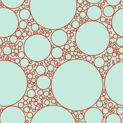 bubbles, circles, sponge, big, medium, small, 3 pixel line width, Grenadier and Mint Tulip circles bubbles sponge soap seamless tileable