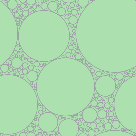 bubbles, circles, sponge, big, medium, small, 3 pixel line width, Grey Chateau and Celadon circles bubbles sponge soap seamless tileable