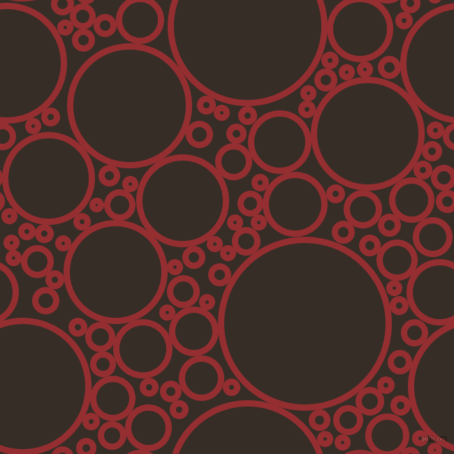 bubbles, circles, sponge, big, medium, small, 9 pixel line width, Guardsman Red and Coffee Bean circles bubbles sponge soap seamless tileable