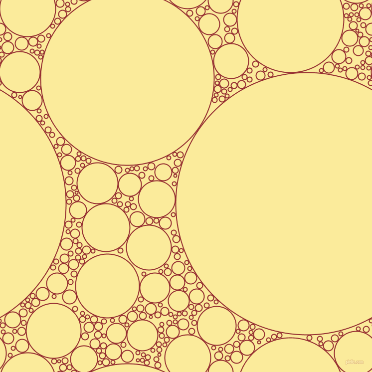 bubbles, circles, sponge, big, medium, small, 2 pixel line width, Guardsman Red and Drover circles bubbles sponge soap seamless tileable
