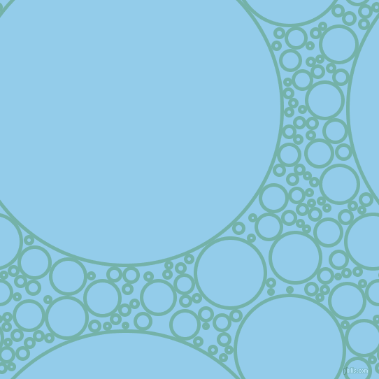 bubbles, circles, sponge, big, medium, small, 5 pixel line width, Gulf Stream and Cornflower circles bubbles sponge soap seamless tileable