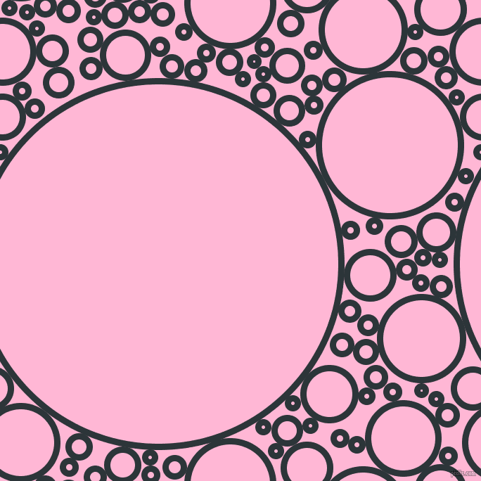 bubbles, circles, sponge, big, medium, small, 9 pixel line width, Gunmetal and Cotton Candy circles bubbles sponge soap seamless tileable